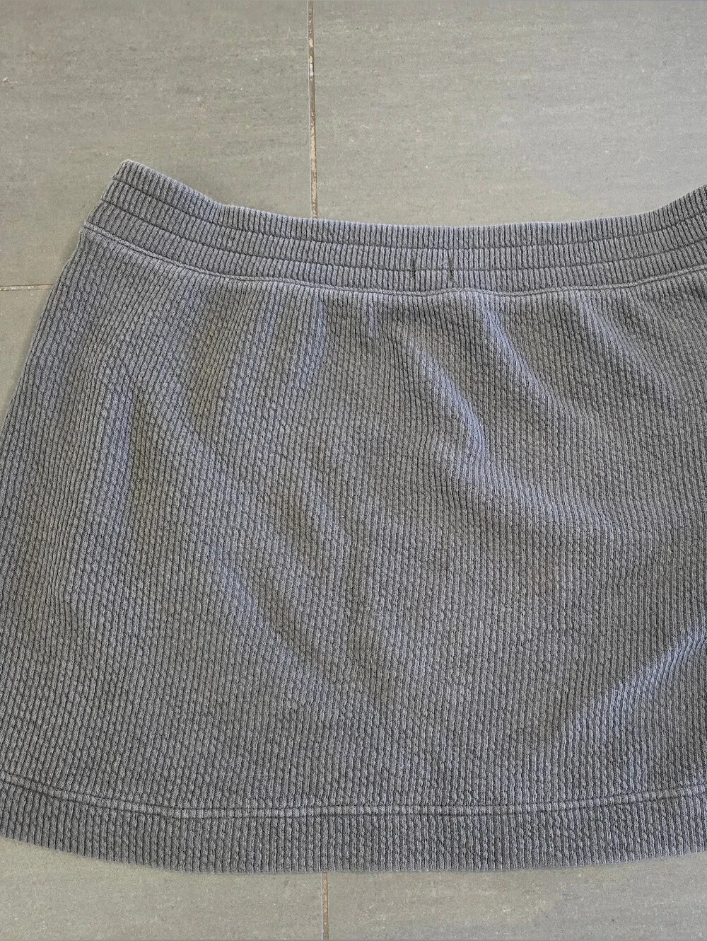 Aerie Mini Skirt Ribbed Grey Pockets Size XL